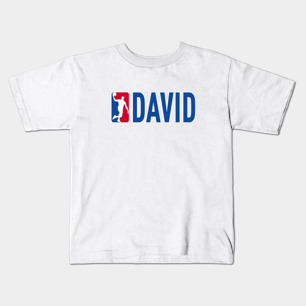 David NBA Basketball Custom Player Your Name T-Shirt Kids T-Shirt by Baseball Your Name